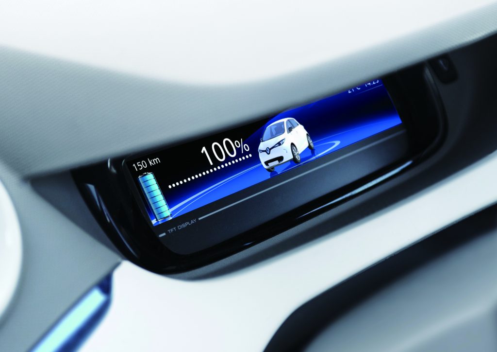 Renault ZOE display (2013) actieradius