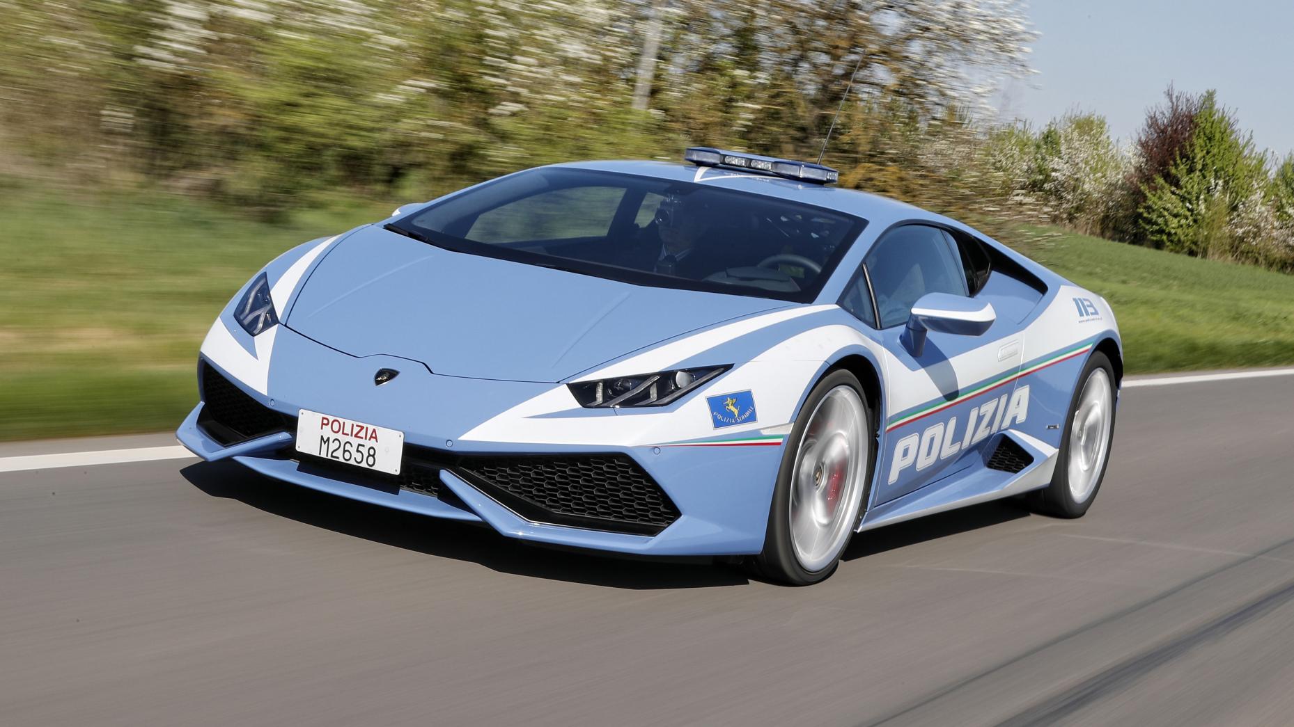 politie lamborghini huracán italie