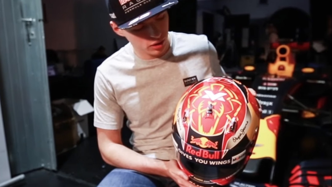 Nieuwe helm van Max Verstappen 2017