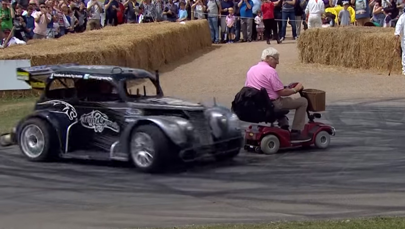 Driftauto en scootmobiel