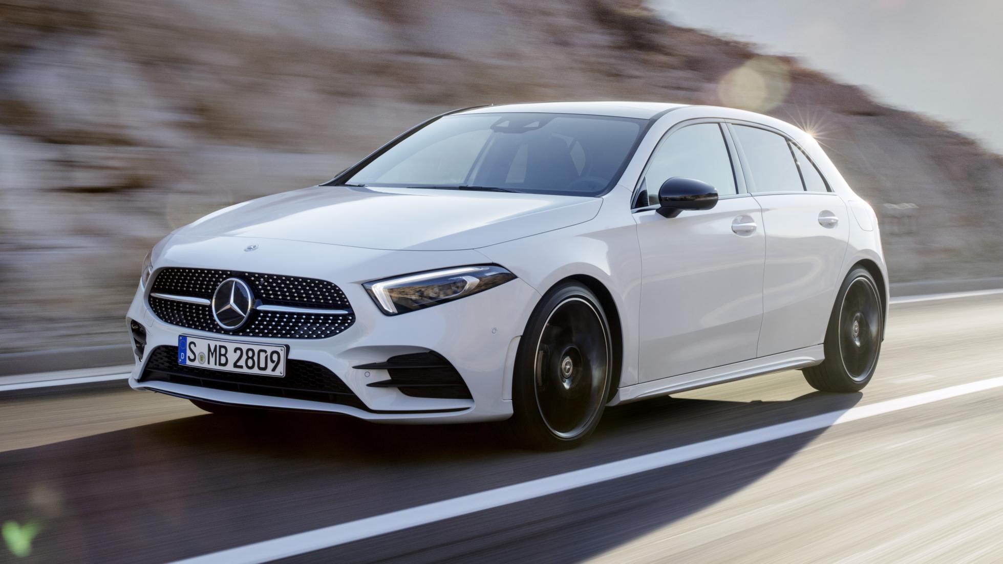 Nieuwe Mercedes A-klasse 2018 wit