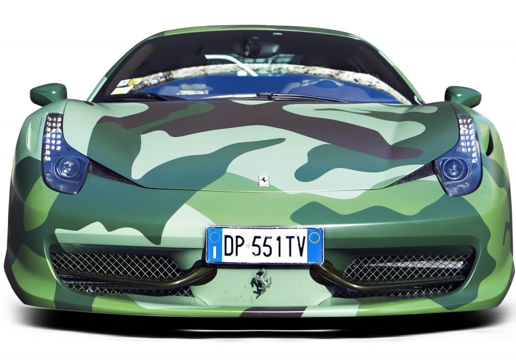 Lapo Elkann Ferrari 458 Camouflage