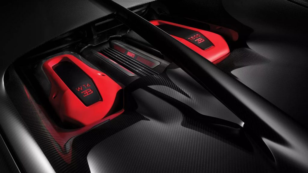 Bugatti W16 zestiencilinder Chiron