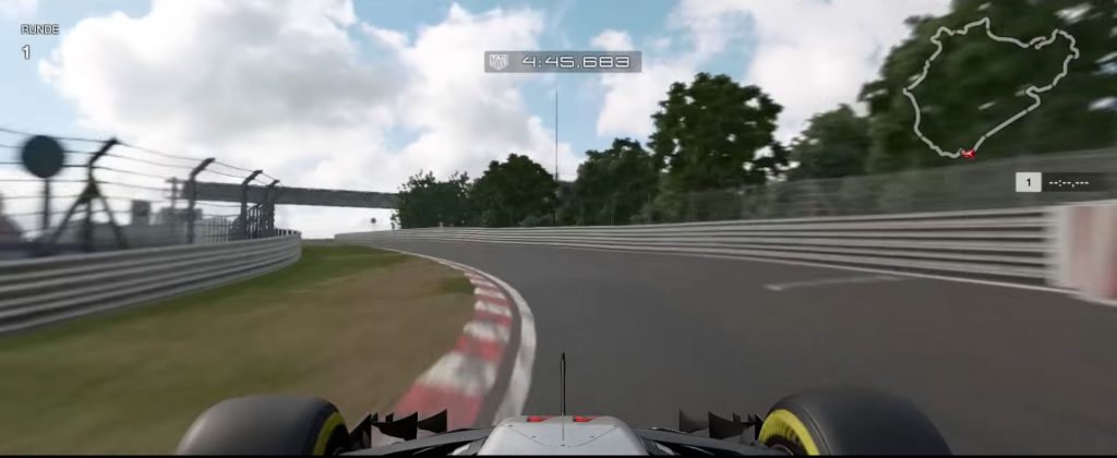 moderne f1-auto van de nurburgring