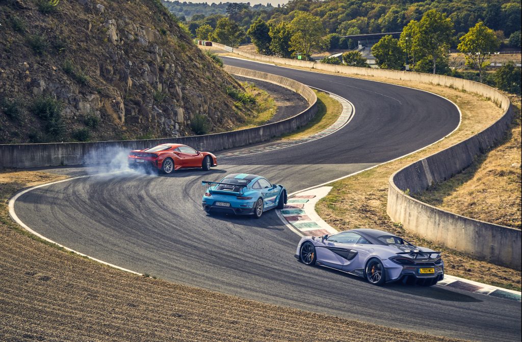 Porsche 911 GT2 RS vs Ferrari 488 Pista vs McLaren 600LT