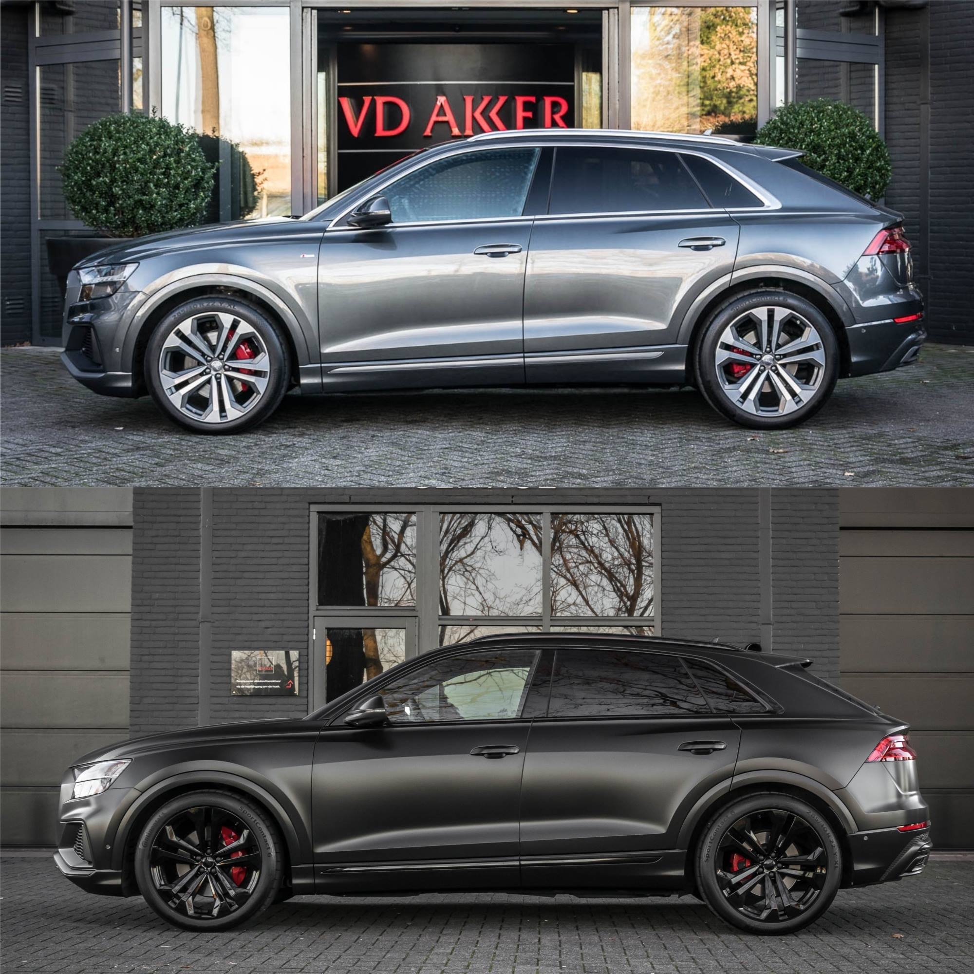 Audi Q8 Matzwart Daytona Grijs