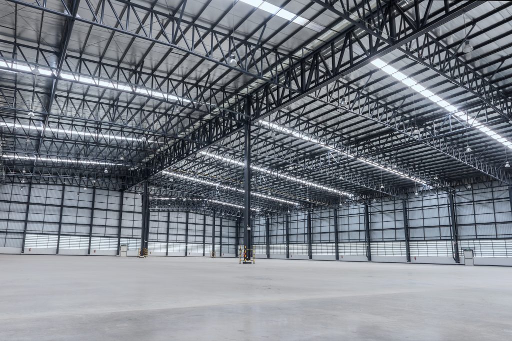 Interior of empty warehouse