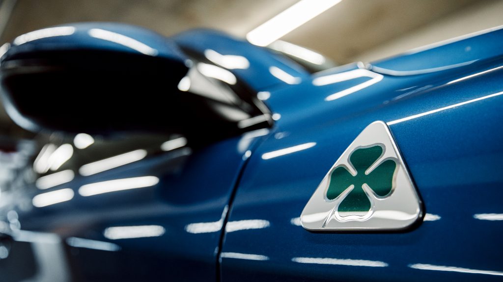 Alfa Romeo Stelvio Quadrifoglio detail badge