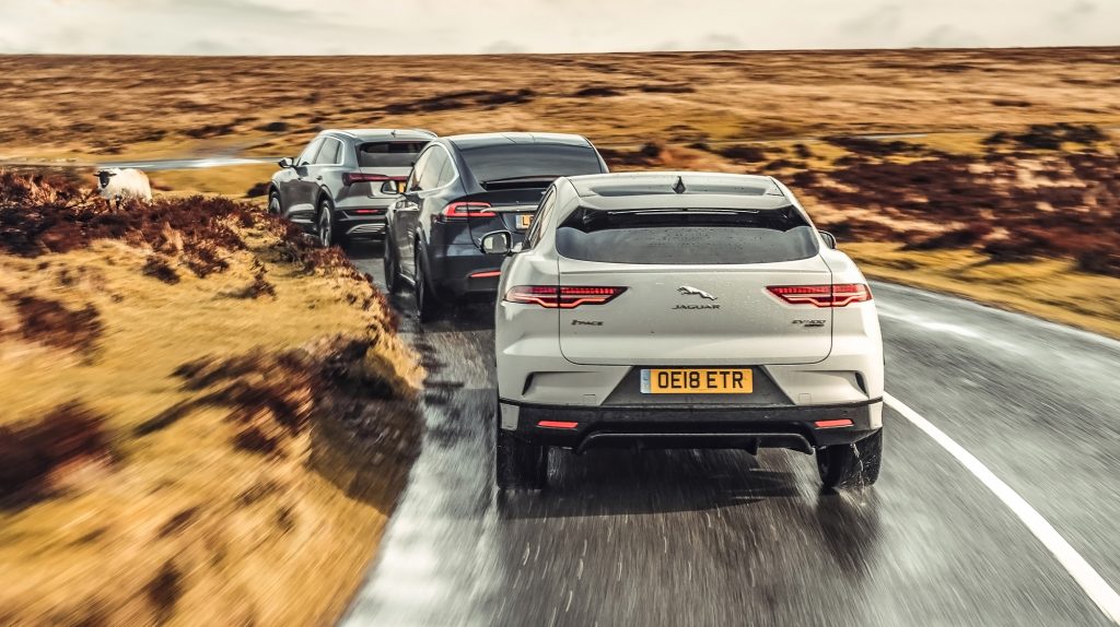 Audi e-tron, Tesla Model X, Jaguar I-Pace EV400 - Elektrische gezinsautos