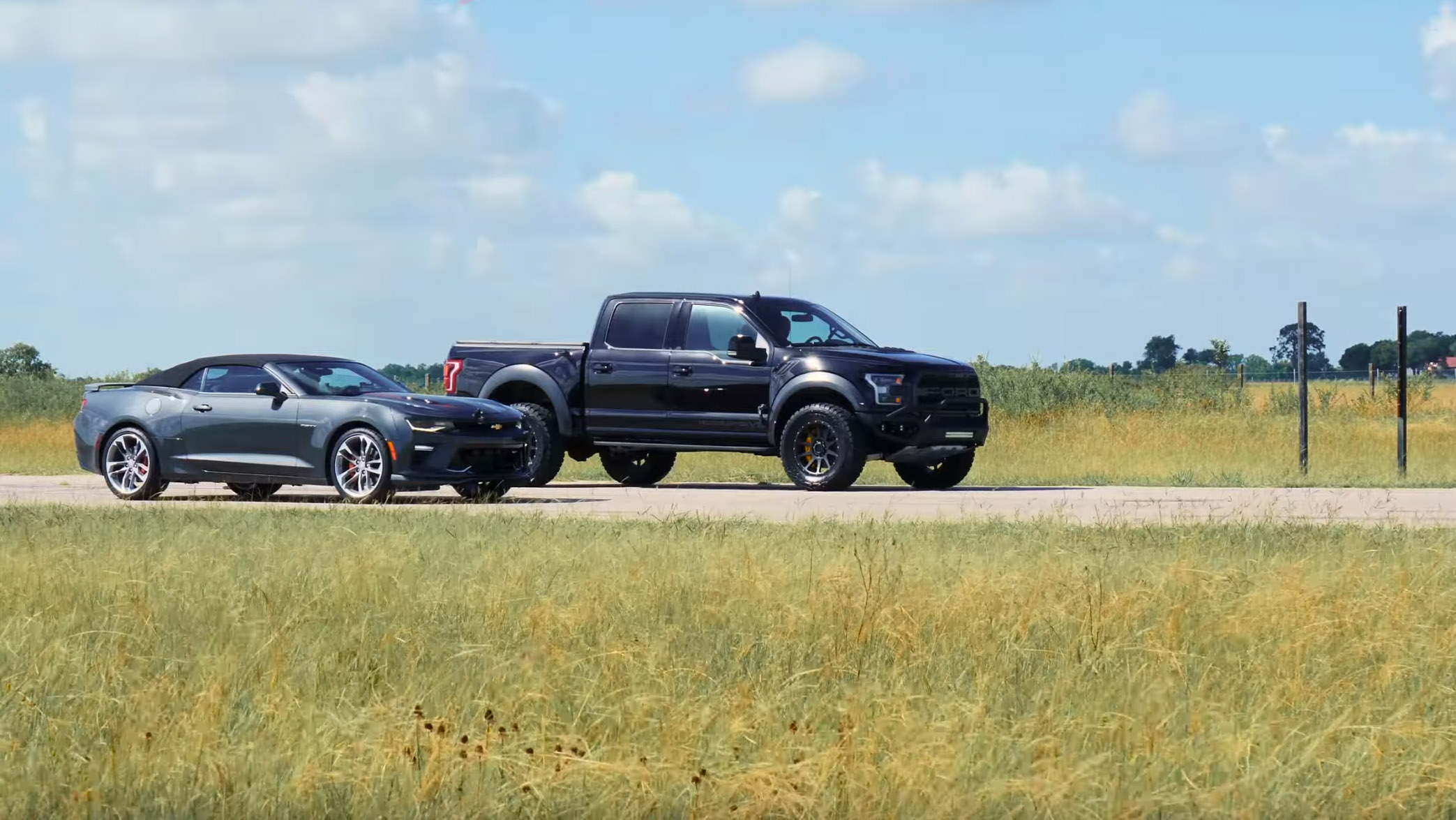 Hennessey VelociRaptor vs Camaro SS