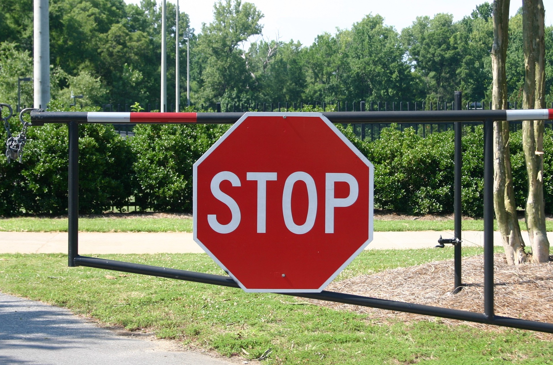Stop-bord gesloten verboden toegang