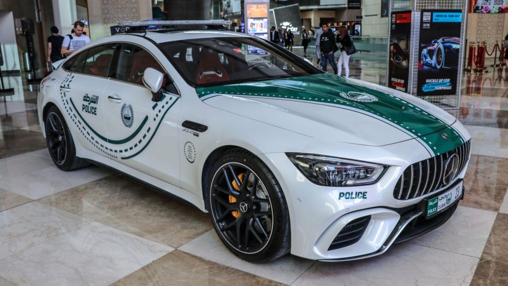Mercedes AMG GT 4-door Politieauto in Dubai