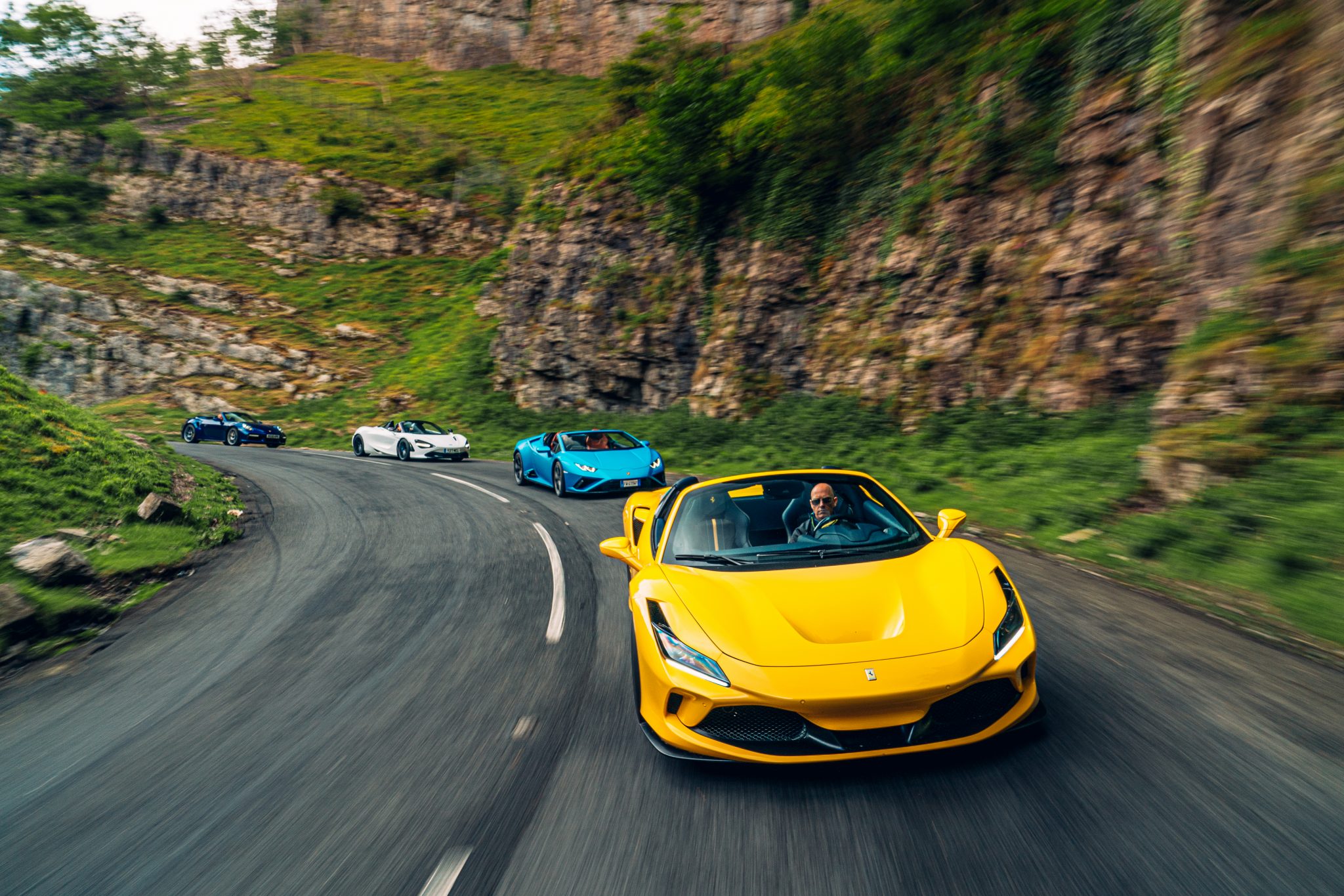 Ferrari F8 Spider vs Lamborghini Huracán Evo RWD Spyder vs McLaren 720S Spyder vs Porsche 911 Turbo S Cabrio