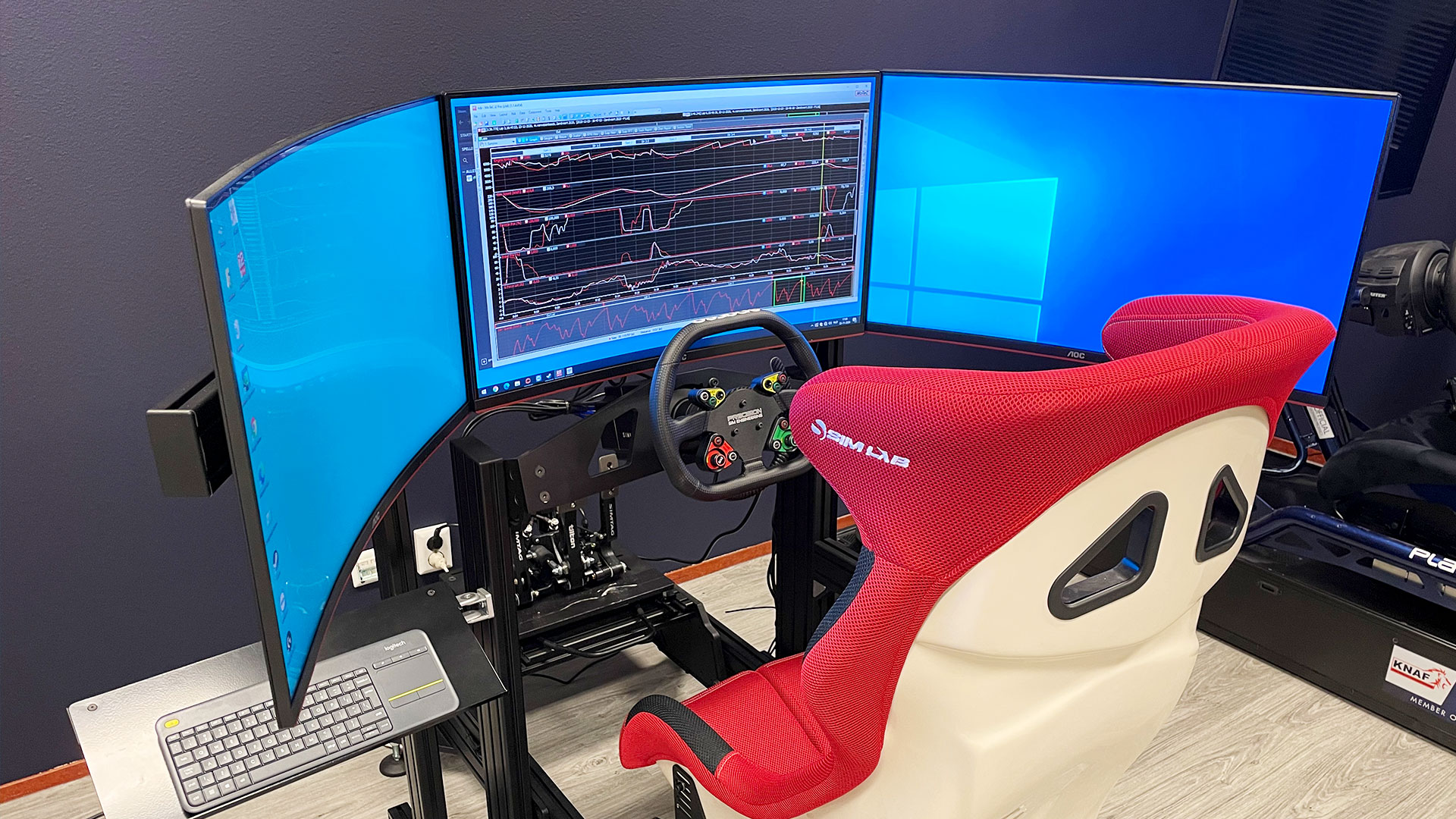 Rudy van Buren in Sim-Lab-sim met Rfactor2 bij KNAF in HOuten