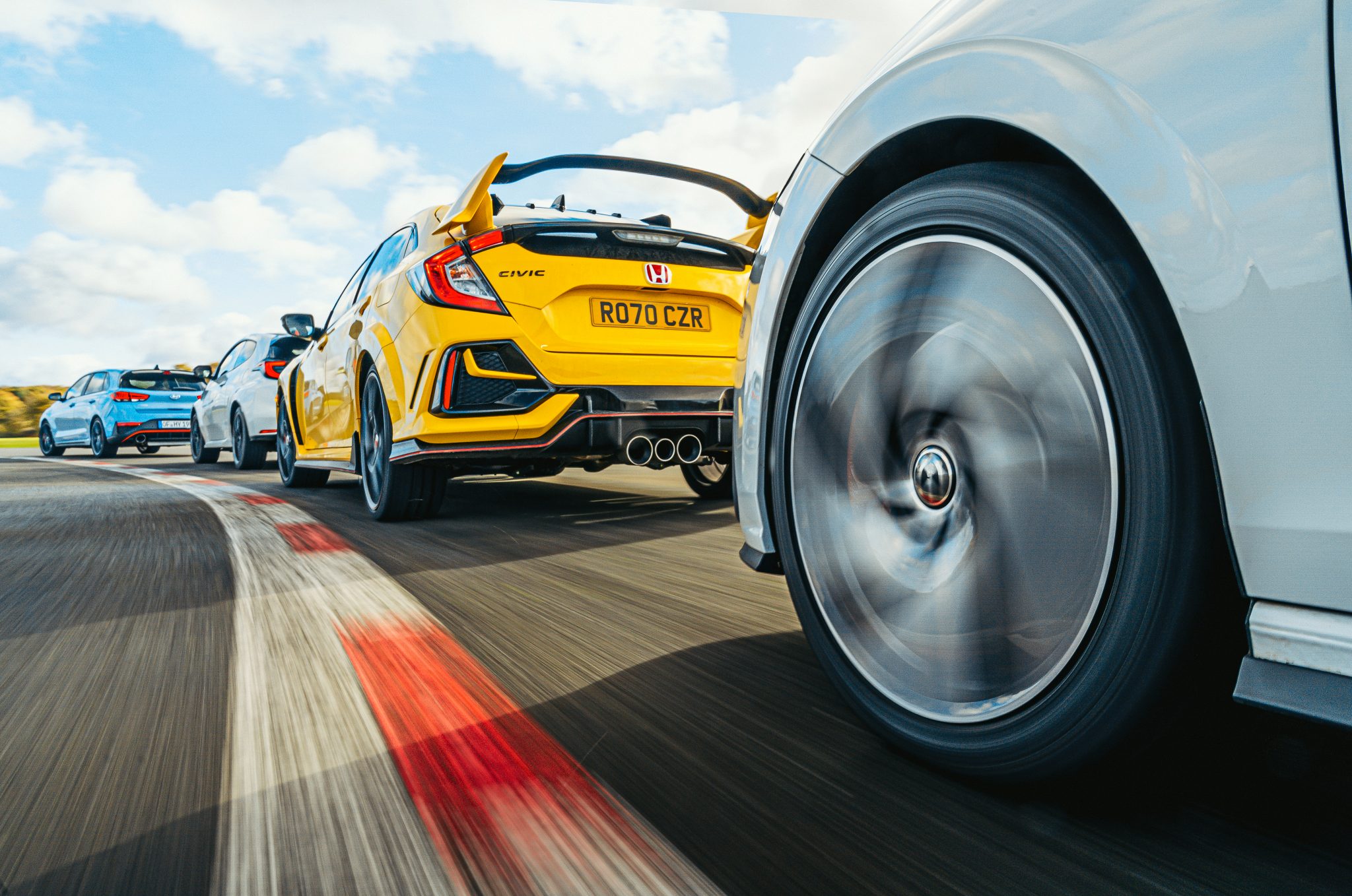 Honda Civic Type R op het circuit