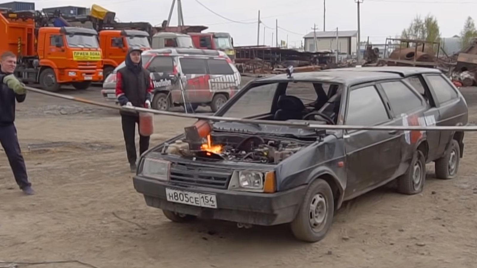lava in draaiende motor