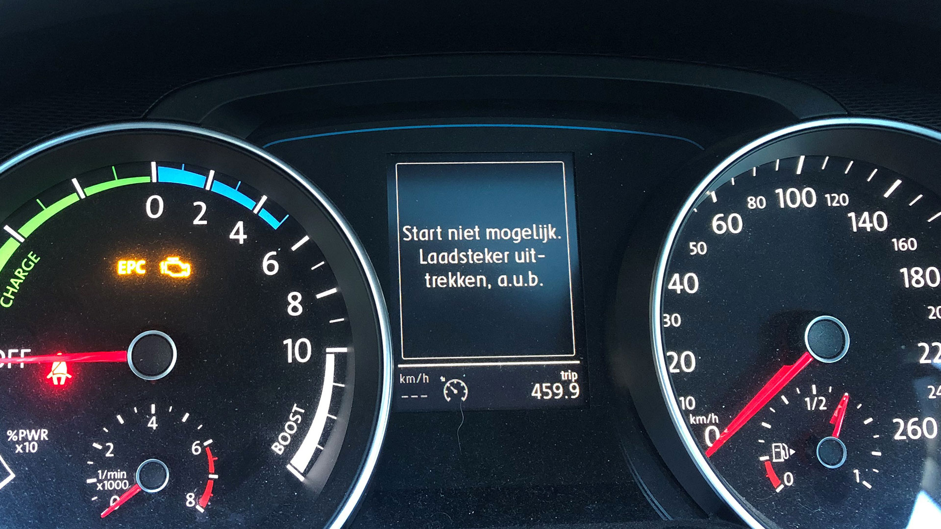 Waarschuwing stekker Volkswagen Golf GTE
