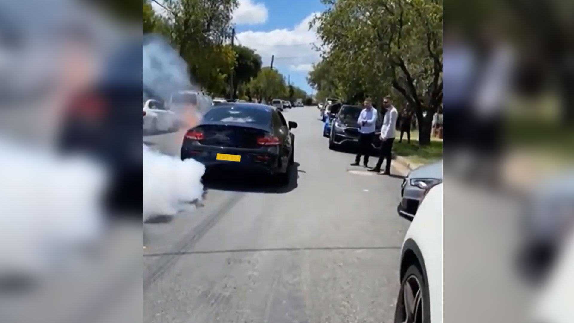 AMG blaast motor op bij poging tot burnout