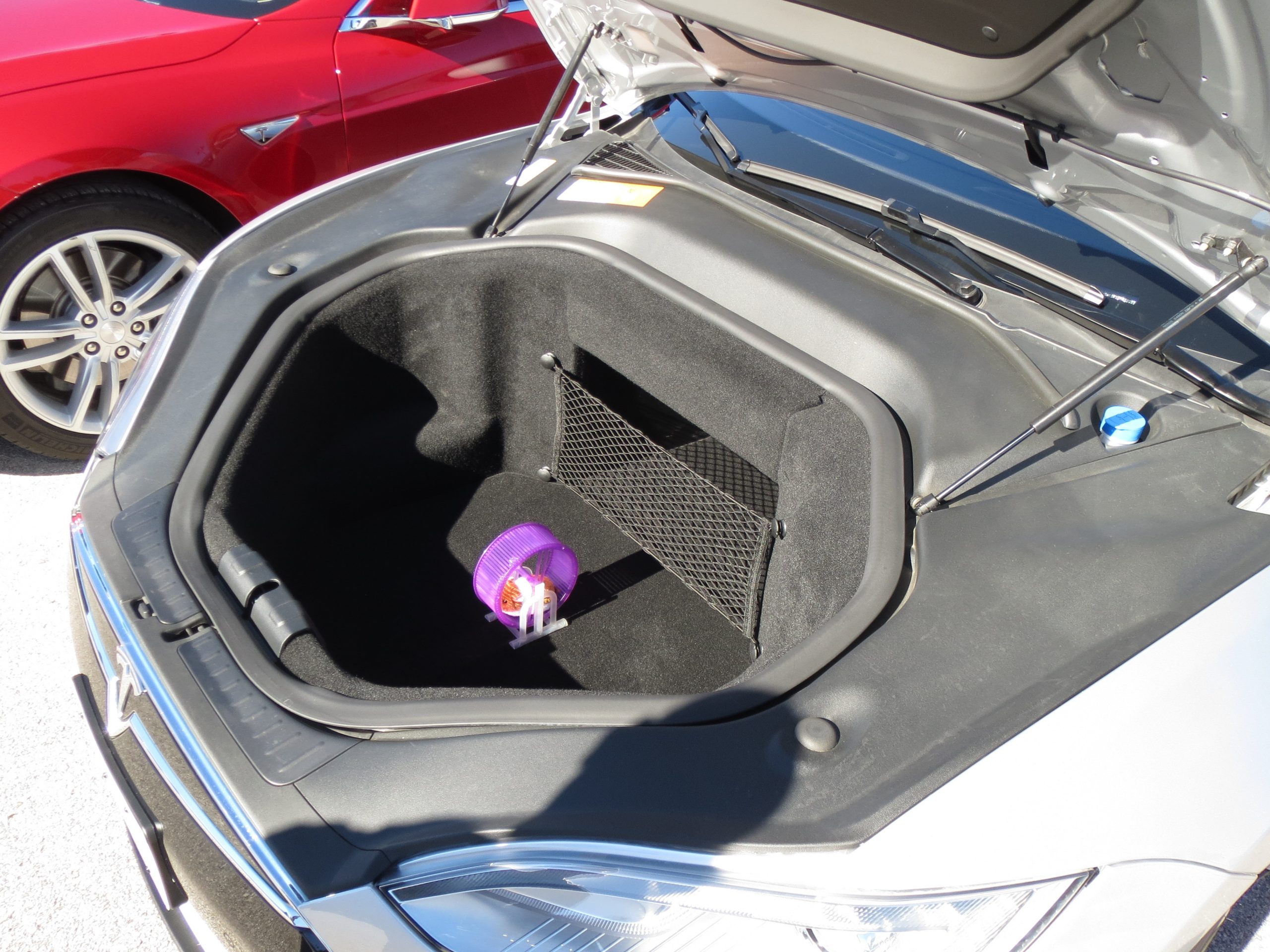 Tesla opladen met hamsterwiel