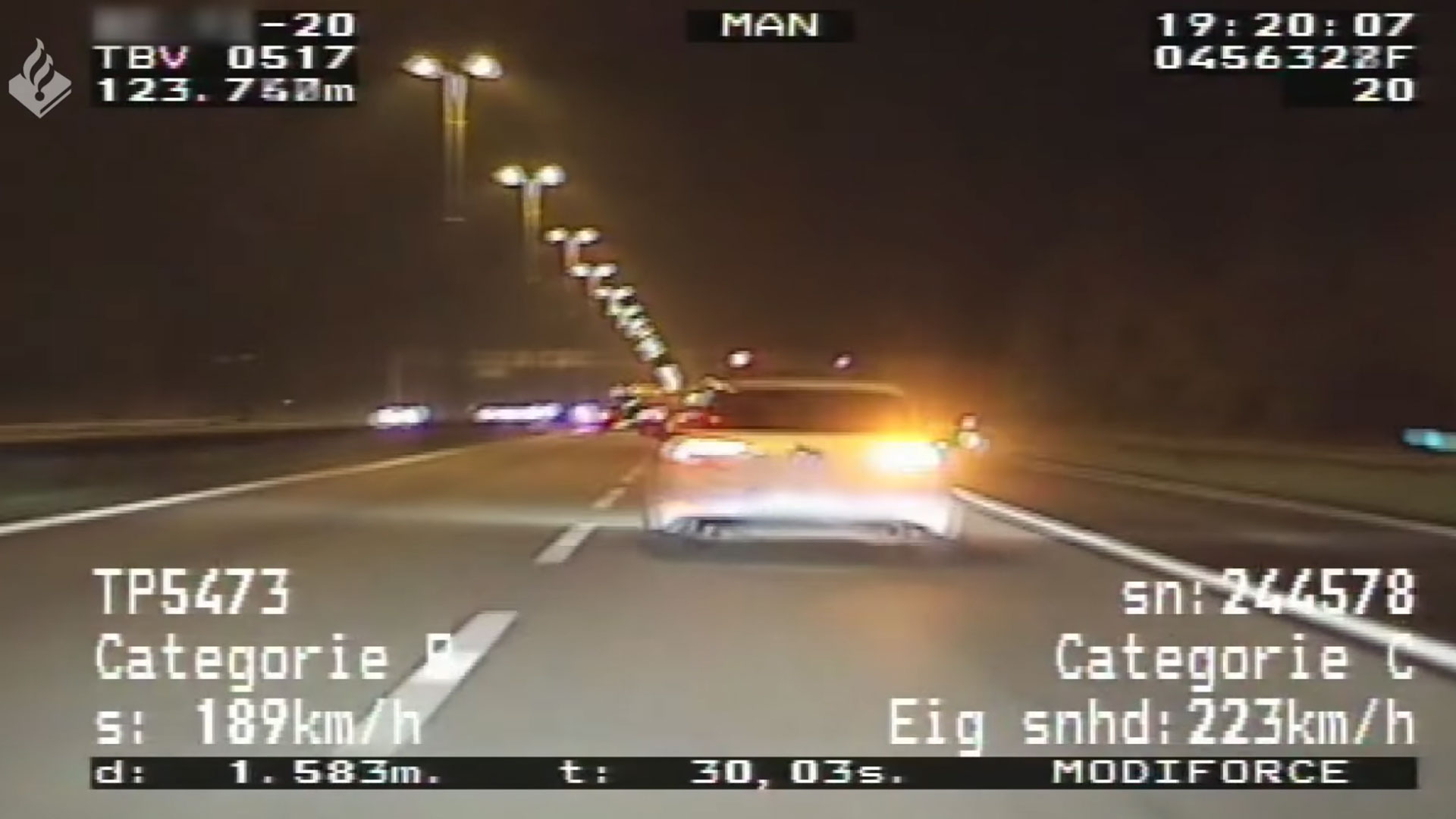Achtervolging met Golf GTI in Nederland