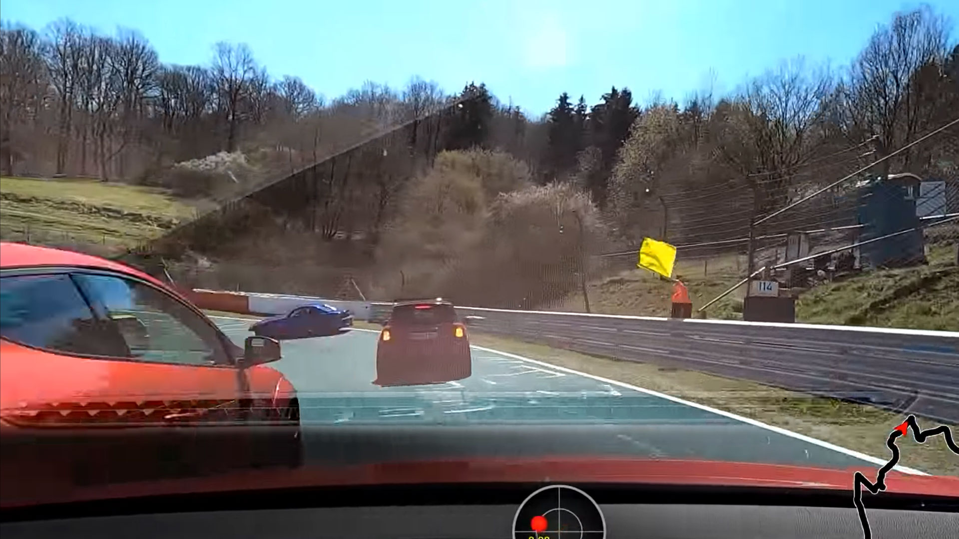 Bijna-crash op de Nürburgring