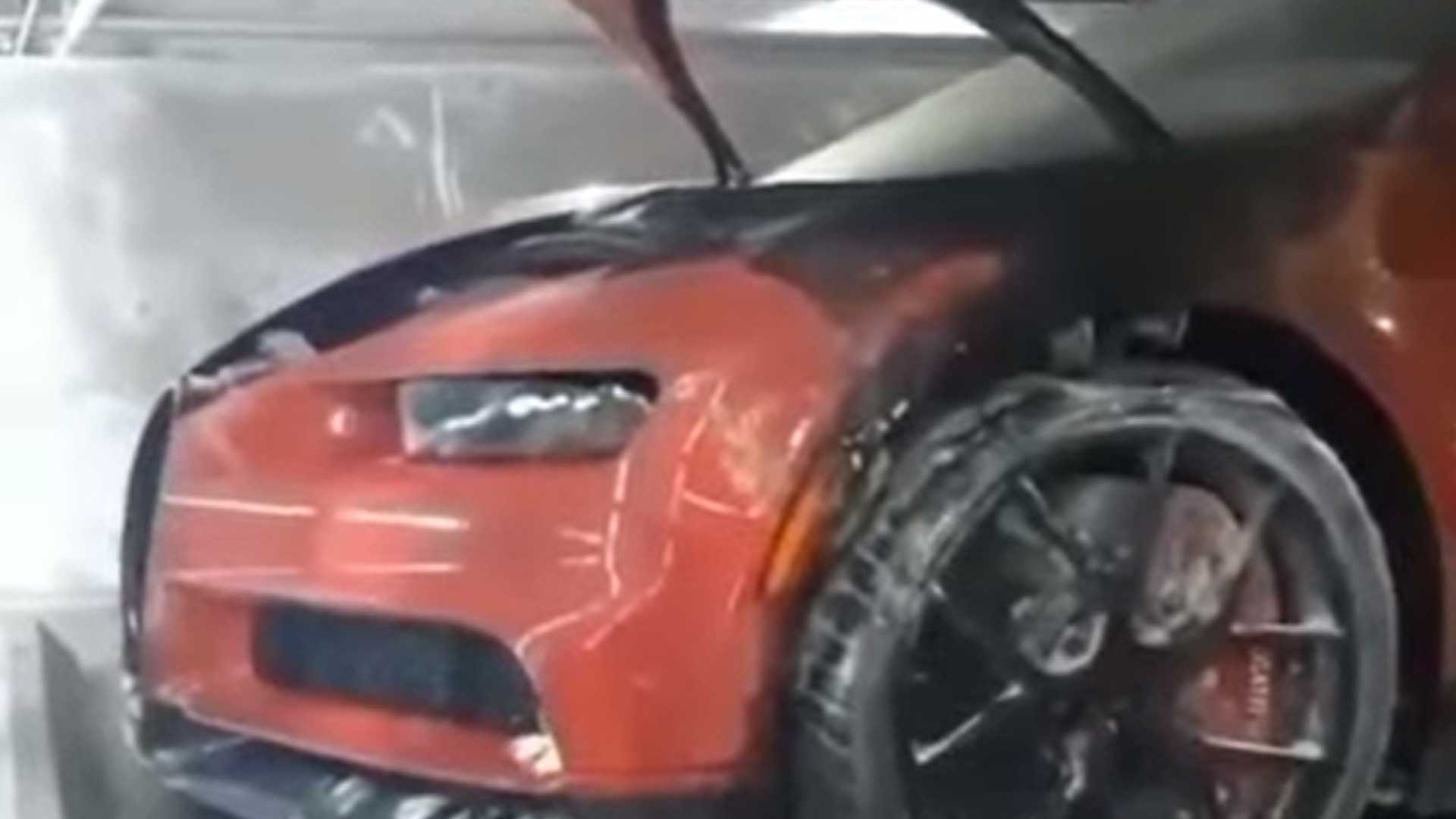 Bugatti Chiron in de brand in Miami